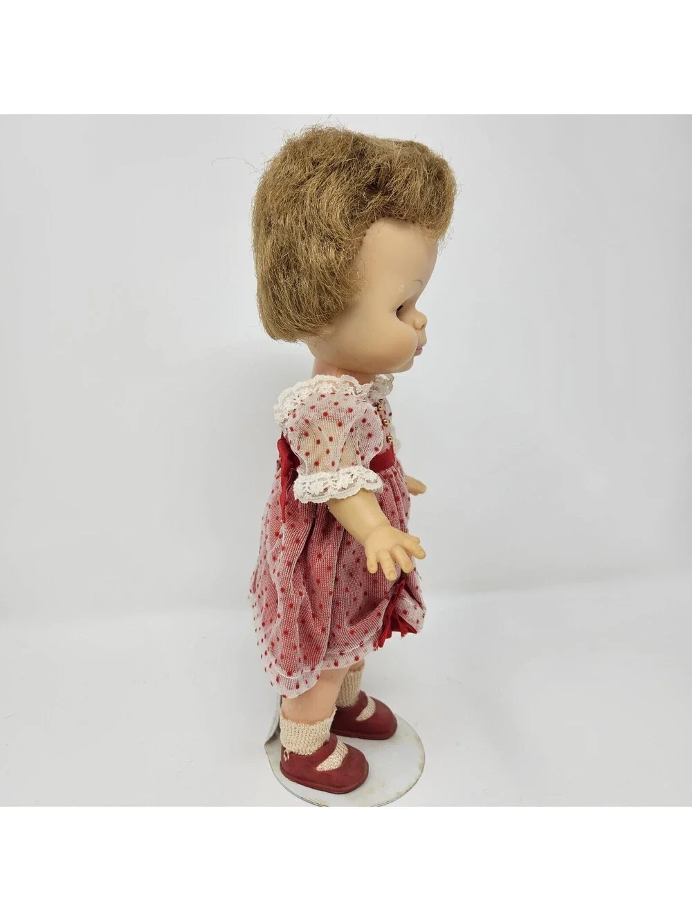 Vintage Dressy Doll Horsman Dolls Inc. BC9 Brown Hair 11” With Stand